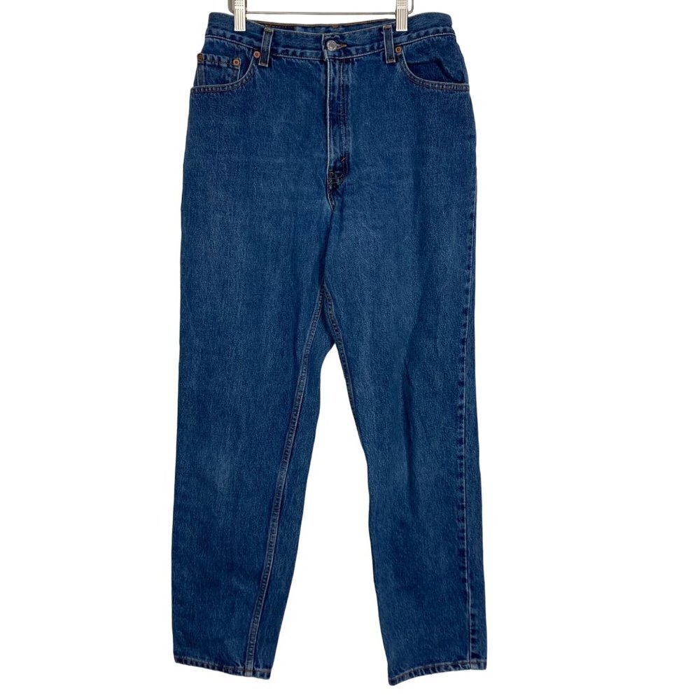 Vintage Levis 550 Jeans Womens 12 Tapered Leg Relaxed Fit High Waist Medium Wash